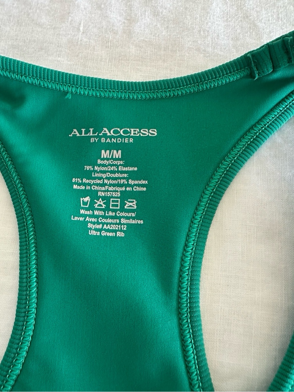 ALL ACCESS Emerald Ribbed Racerback Sports Bra - Picture 4 of 4